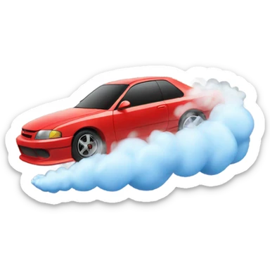 Car drift with smoke sticker