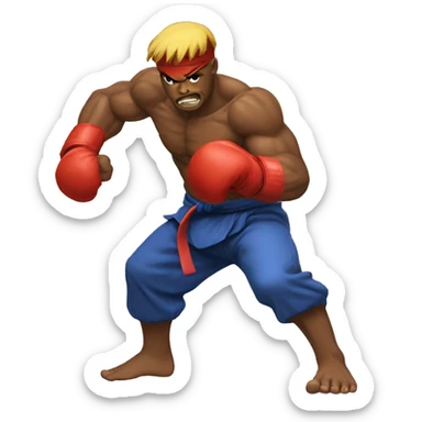 Street fighter punch sticker