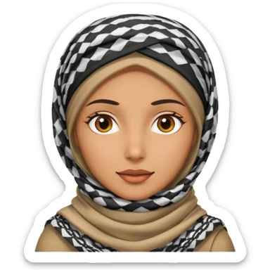 Woman in Keffiyeh sticker