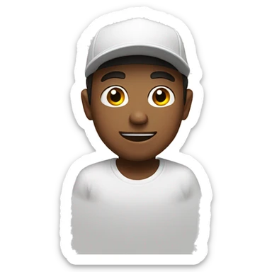 Man with brown eyes, wearing a backwards hat, sitting on the toilet  sticker