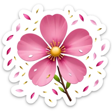 sakura flower with a confetti effect sticker