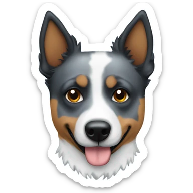 A blue heeler dog  sticker