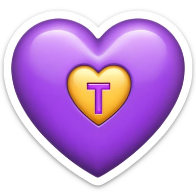 The Letter “T” inside a Purple Heart sticker