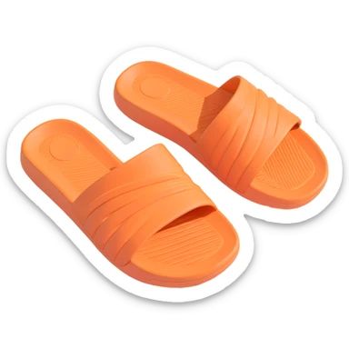 3D illustration of a Yeezy slide sandal, close-up on the sole, detailed texture sticker