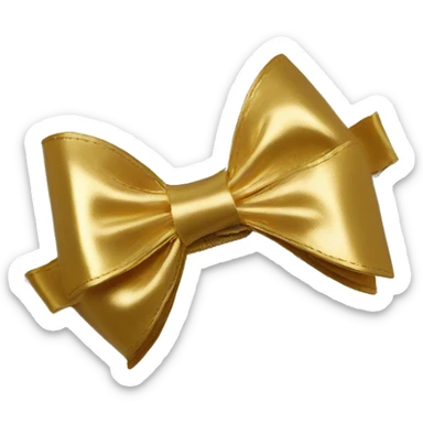 gold bow hair clip sticker