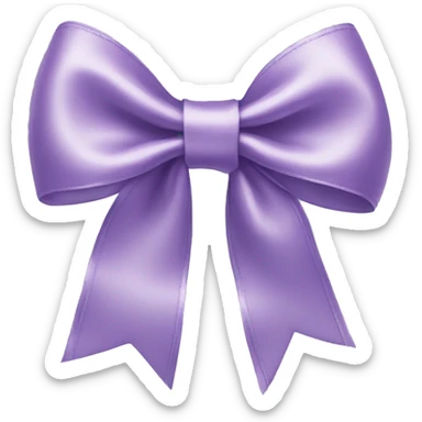 Lilac satin bow sticker