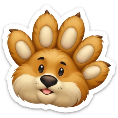 ⁠A twitching paw tapping or drumming against the screen. sticker