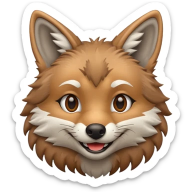 A Coyote Emoji sticker