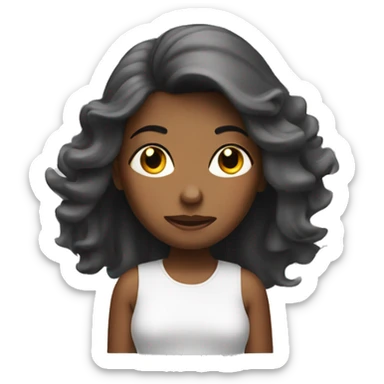 Girl with a blow out sticker