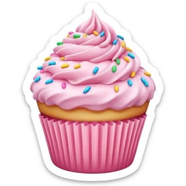 pink berry vanila cupcake sticker