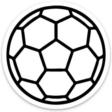 soccer ball polygonal outlined icon sticker