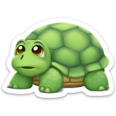 A turtle that is sad sticker
