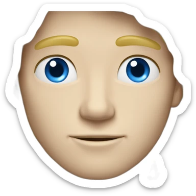 Homme blanc blond aux yeux bleus lève la main droite sticker