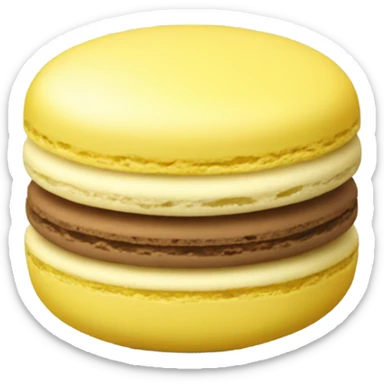 one yellow macaron  sticker