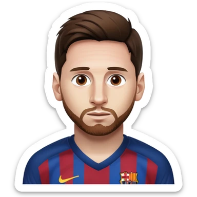 Leo Messi face sticker
