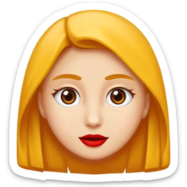 kırmızı küpeli kadın, kumral saçlı sticker