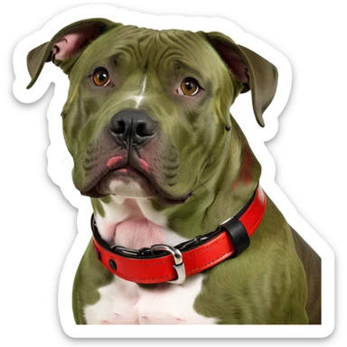 Brindle black nose pitbull sticker