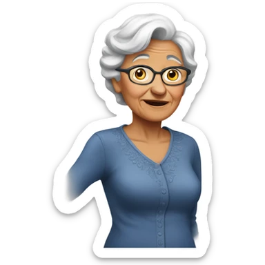  grandma can't hear sticker