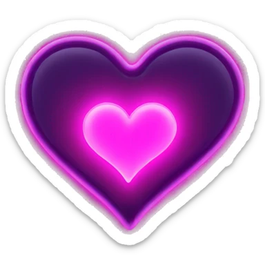 heart glowing neon  sticker
