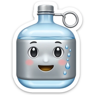 Camp Essentials, canteen,negative:character. sticker