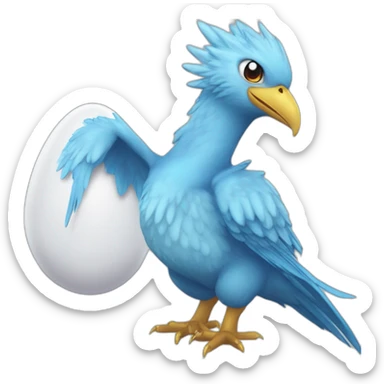 crazy funny stupid Articuno pokemon baby's realistic boku no pik o egg dual art artist sticker