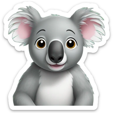Koala cochon colibri sticker