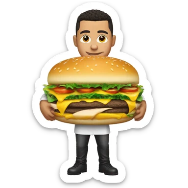 Ronaldo mange un hamburger  sticker