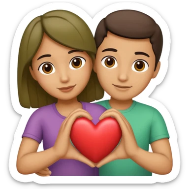 Un brazo abrazando un brazo abrazando un corazón un corazón sticker