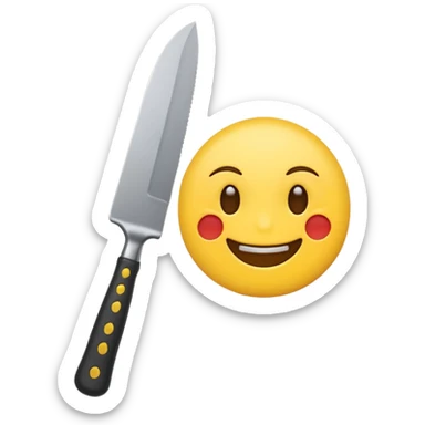 🙂 this emoji holding knife sticker