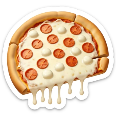pizza con tantissima mozzarella  sticker