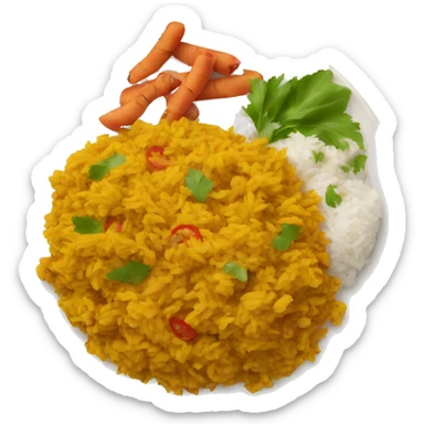 INDIAN FOOD ON A PLATE sticker