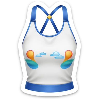 a white halter top sticker