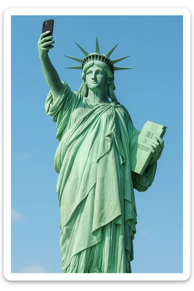 takes a selfie sticker