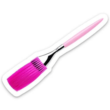 Pink eyelash extension brush sticker