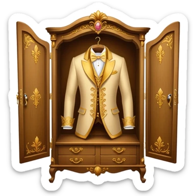 the lady who was turned into a wardrobe by magic, a character from the fairy tale Beauty and the Beast sticker