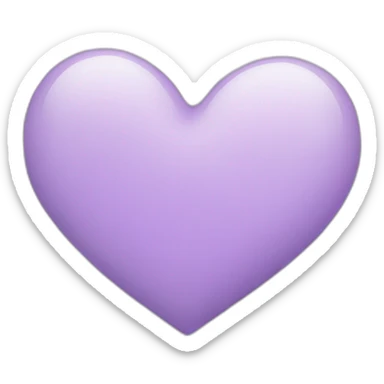 lilac colors heart sticker