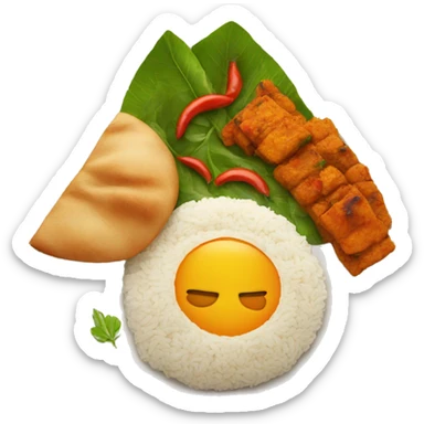 INDIAN FOOD ON A PLATE sticker