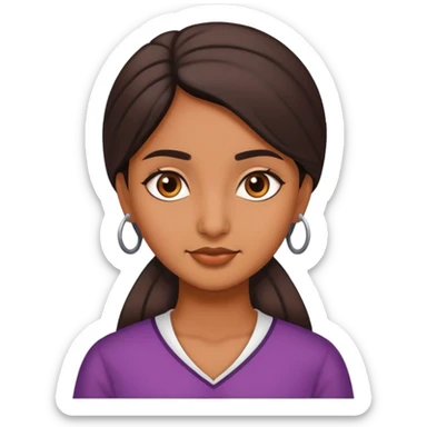 south asian girl sticker