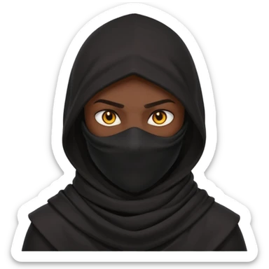 desert assassin portrait, head and shoulders only, dark hood, face scarf, mysterious glowing eyes, stealth vibe, 3D cartoon, mobile game icon style, clean background, no text, no watermark
 sticker