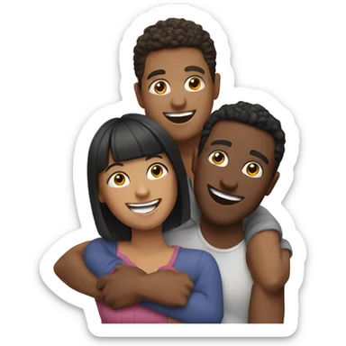 friends having fun together sticker