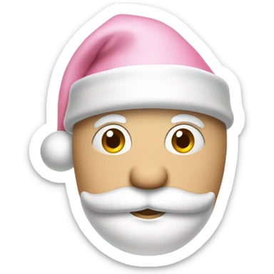 light pink santa hat sticker