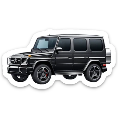Black G wagon parked catty corner  sticker