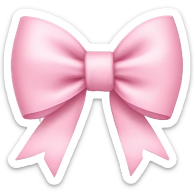 light pink bow sticker