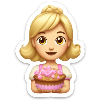 Cozinheira com um doce de princesa sticker
