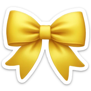 Yellow bow sticker