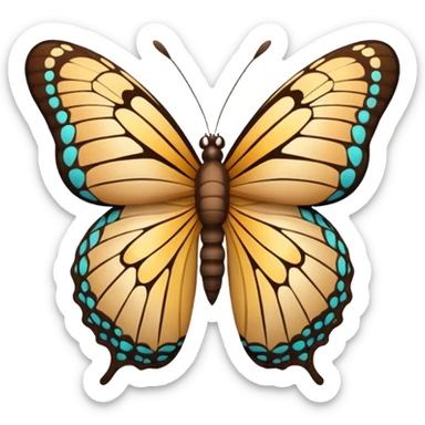 butterfly emerging from a cocoon sticker