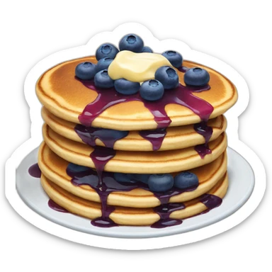 Blueberry pancakes  sticker