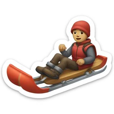 sledge for kids sticker
