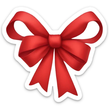 Red bow sticker