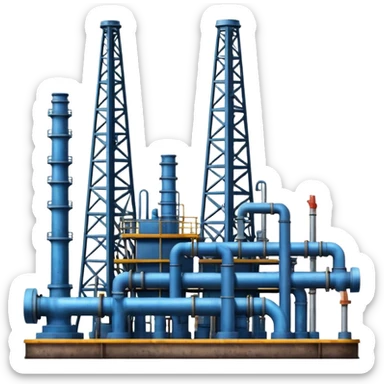 Oil and gas drilling site sticker